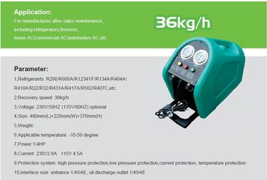 auto mesin pemulihan Refrigerant portabel dan Unit daur ulang CM-EP (dapat pemulihan R600a)