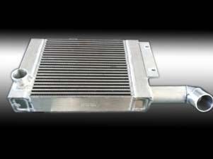 Aluminium Brazed Plat datar Fin Tabung Air Untuk Oil Cooled Heat Exchanger