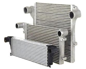 Aluminium Brazed bersirip Tabung Heat Exchanger Air Cooler Untuk Construction Machinery