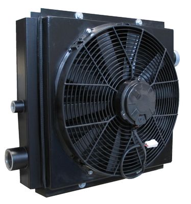 Tugas berat Hydraulic Oil Heat Exchanger Lempeng Fin Untuk Excavator Dengan Fan