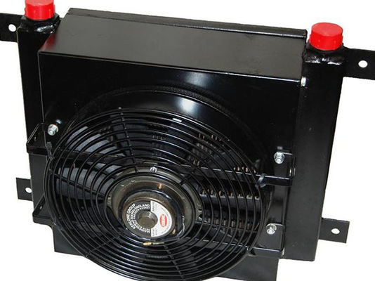 Tugas berat Hydraulic Oil Heat Exchanger Lempeng Fin Untuk Excavator Dengan Fan