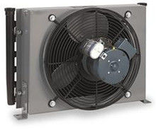Ringan Aluminium Hydraulic Oil Cooler Dengan Fan, minyak Aluminium pendingin