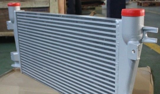 Aluminium Plat Dan Fin Heat Exchanger Oil Air Cooler Hidrolik Sistem Heavy Truck