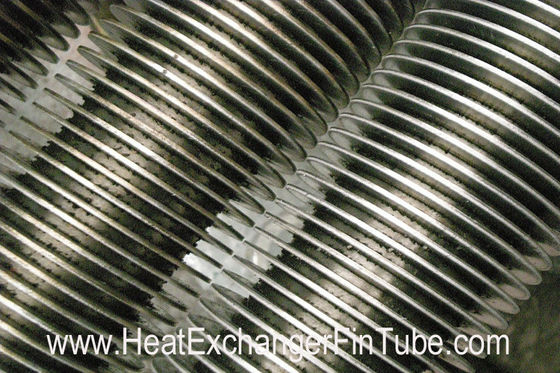 SS409 / SS410 spiral bersirip tabung, Heat Exchanger solid &amp; bergerigi Tubular fin