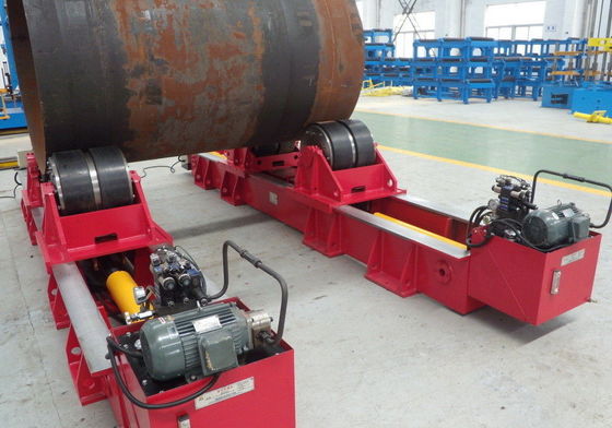 4 Roda normal Welding Rollers 40 Ton Hydraulic Cylinder Sesuaikan Wheels Pusat ke Pusat Jarak
